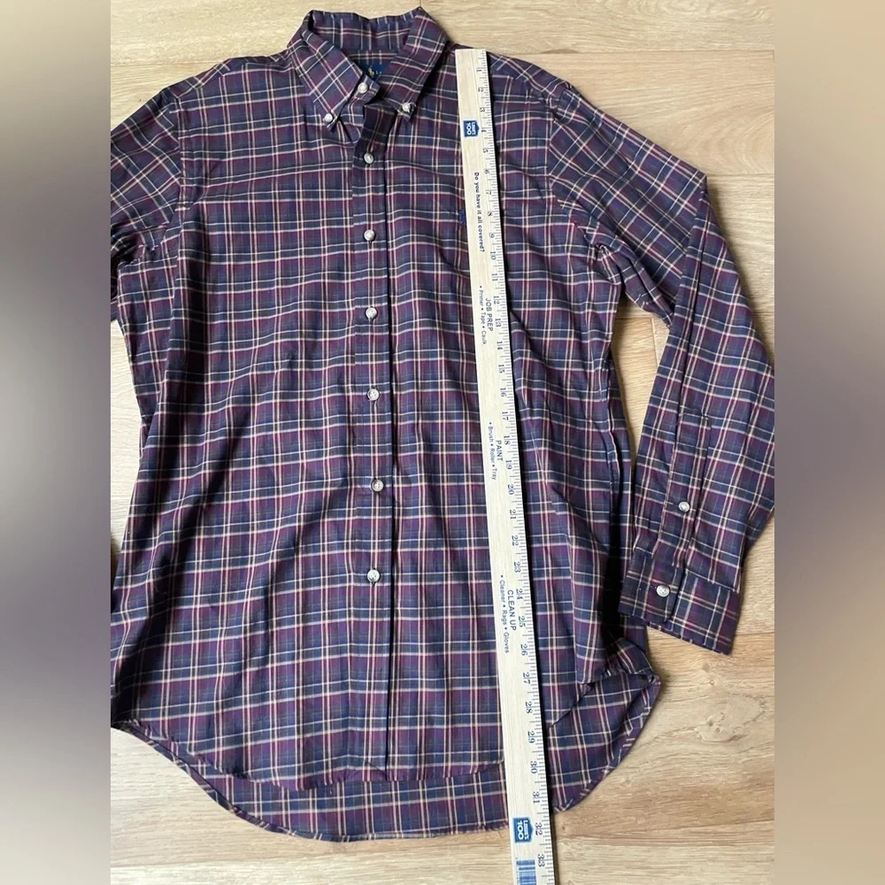 Polo by Ralph Lauren Men's Plaid Shirt - Purple and Blue